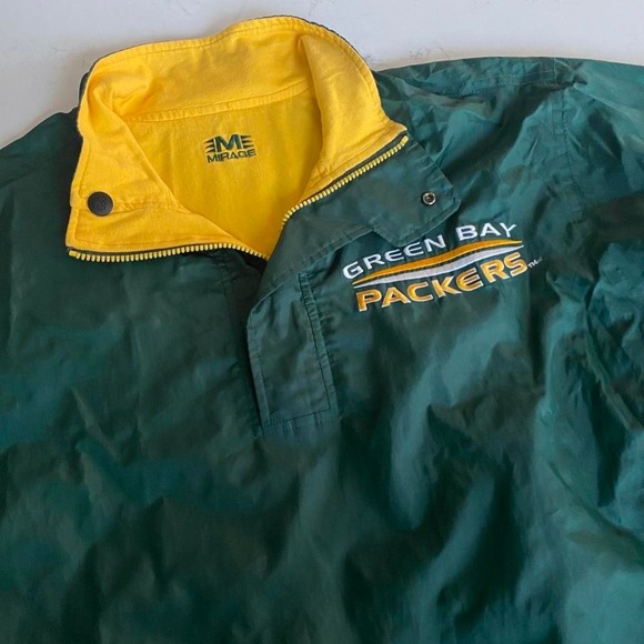 Other - Vintage Green Bay Packers reversible windbreaker pull over jacket size large